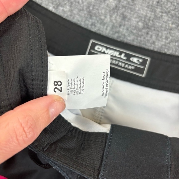 O’NEILL Men’s Hyperfreak Heist Boardshorts swim black/multi color stripe size 28 - Picture 5 of 8